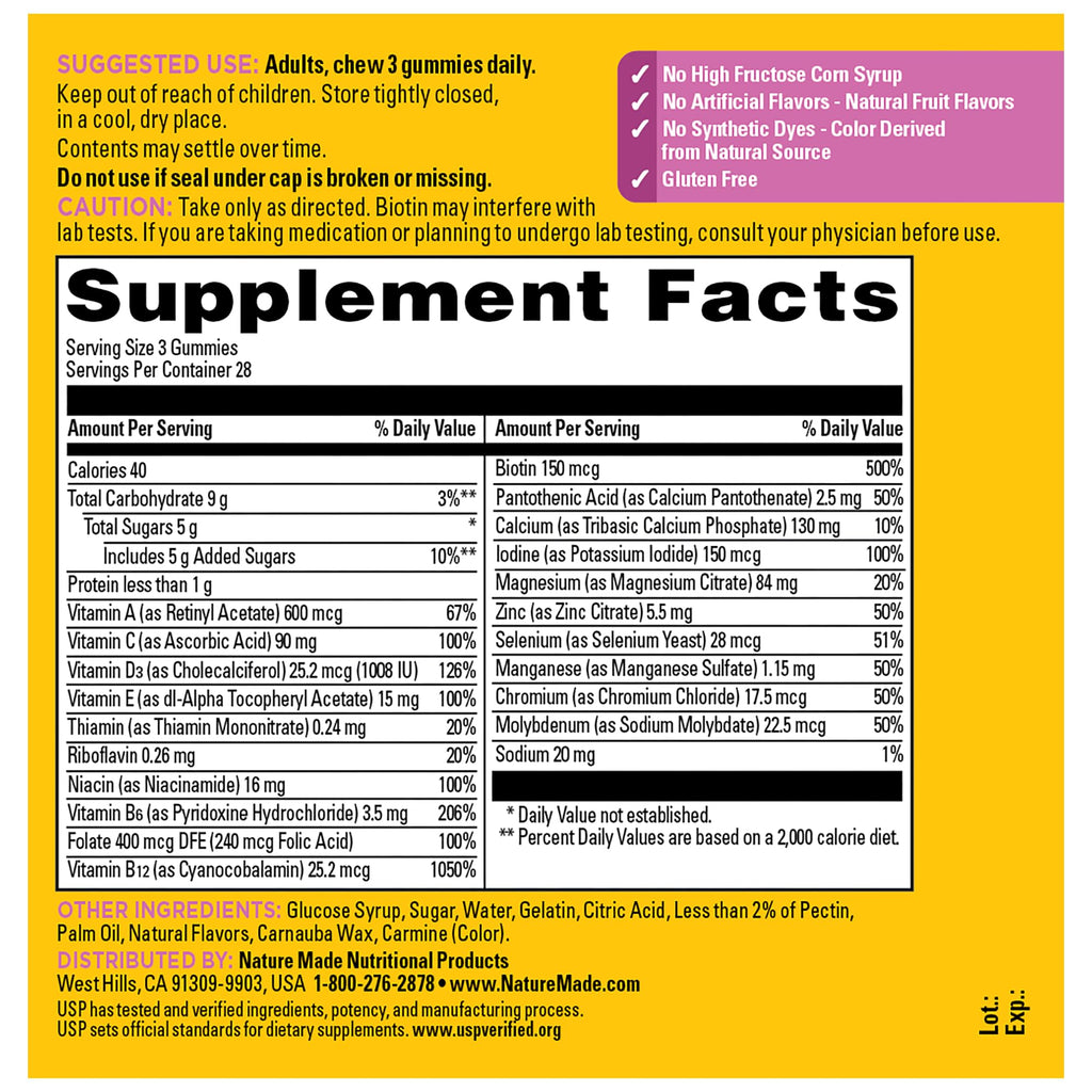 Nature Made Advanced Multivitamin Gummies 50 + for Her, Womens Multivitamins Gummies with Magnesium Citrate, Vitamin D3, Zinc - FENGGESTORE20