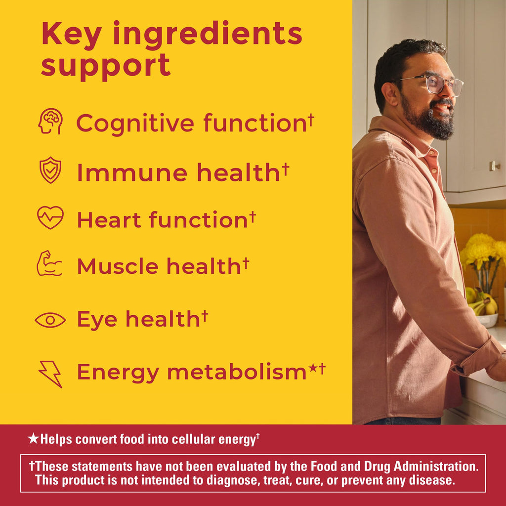 Nature Made Advanced Multivitamin Gummies for Him with Magnesium Citrate, Calcium & All 8 B Vitamins, Multivitamin for Men, - FENGGESTORE20