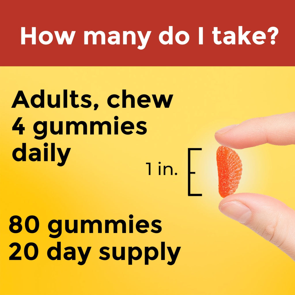 Nature Made Maximum Strength Dosage Vitamin C 1000mg per Serving, Immune Support Vitamin C Gummies for Adults, 80 Gummies, 20 Day Supply - FENGGESTORE20