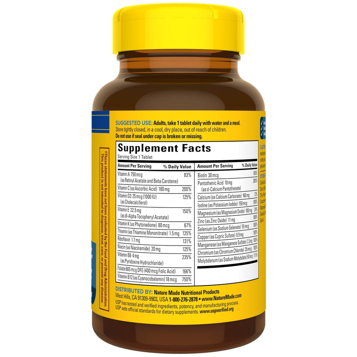 Nature Made Multivitamin for Him, Mens Multivitamins with No Iron, Daily Nutritional Support, Nature Made Multi Mens Vitamins & Minerale - FENGGESTORE20