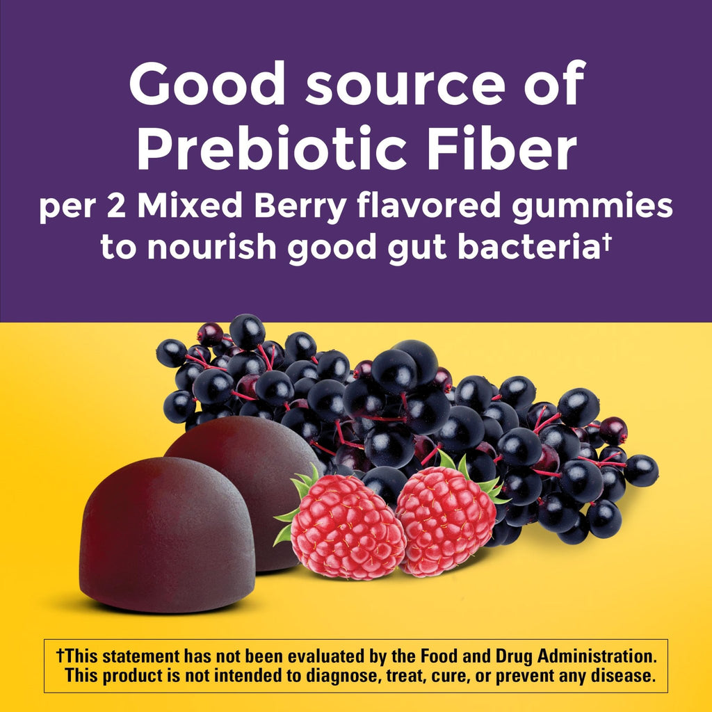 Nature Made Probiotic + Prebiotic Fiber Gummies for Daily Gut Health, Fiber Supplement with Probiotics for Digestive Health Support - FENGGESTORE20