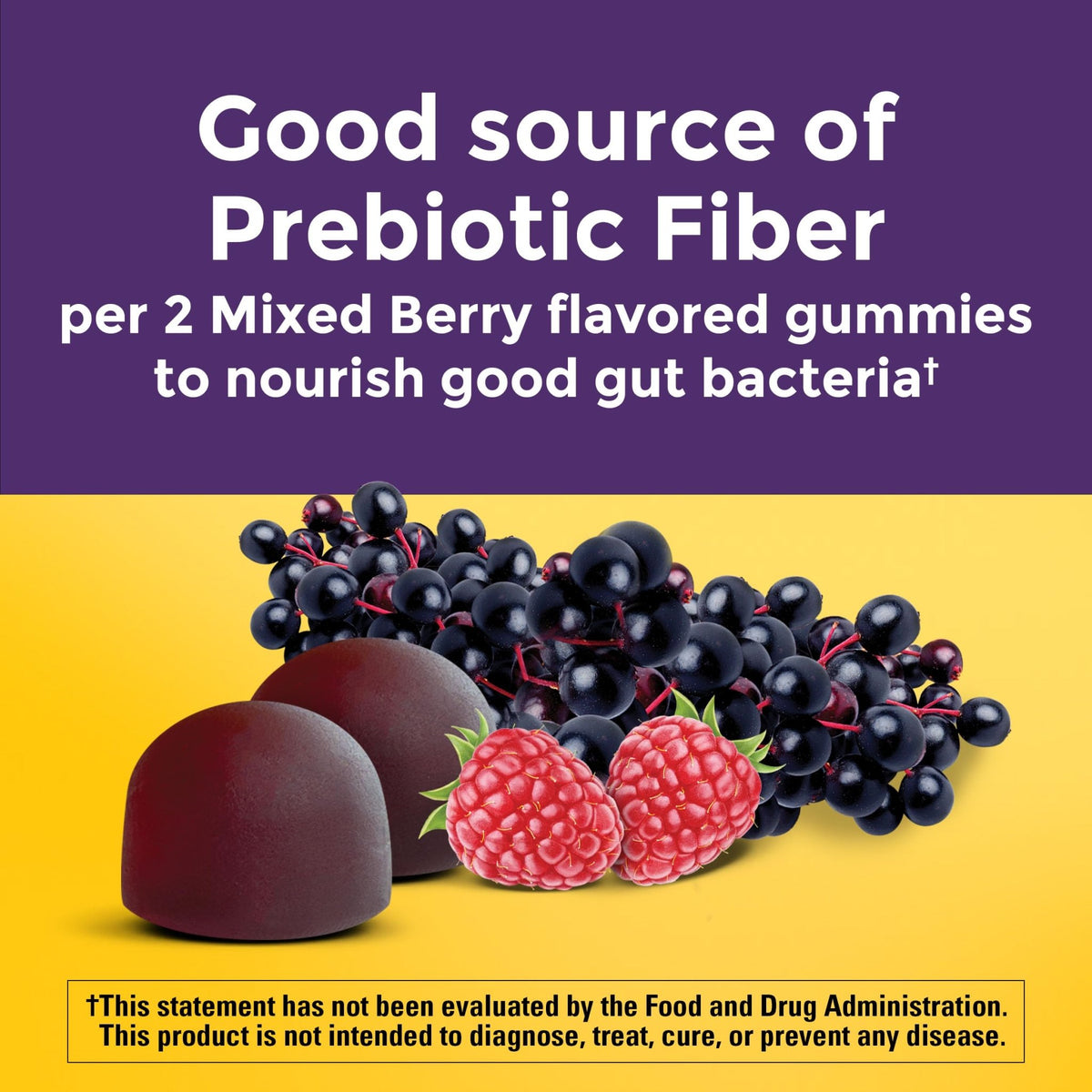 Nature Made Probiotic + Prebiotic Fiber Gummies for Daily Gut Health, Fiber Supplement with Probiotics for Digestive Health Support - FENGGESTORE20