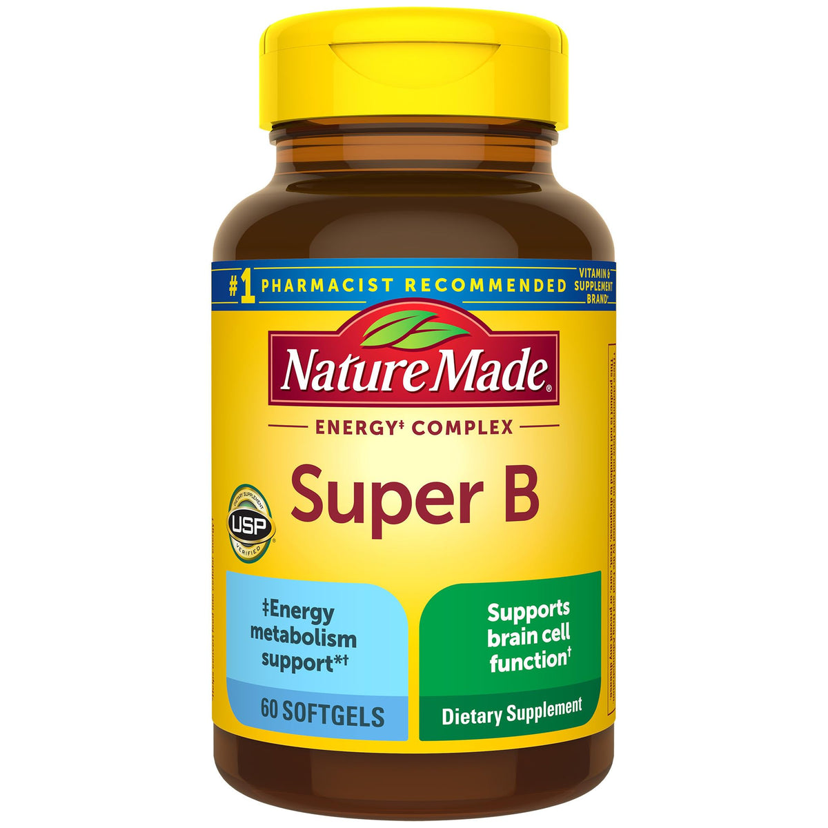 Nature Made Super B Complex Vitamins for Women and Men, Dietary Supplement for Energy Metabolism Support, Super Vitamin B Complex - FENGGESTORE20