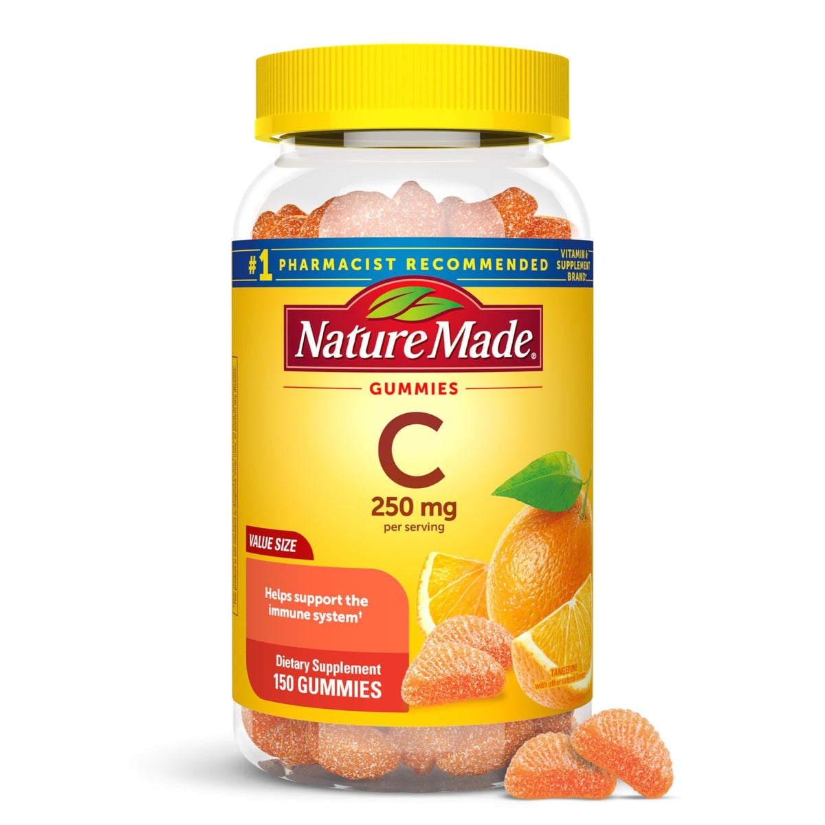 Nature Made Vitamin C 250 mg Per Serving, Dietary Supplement for Immune Support, Vitamin C Gummies for Adults - FENGGESTORE20