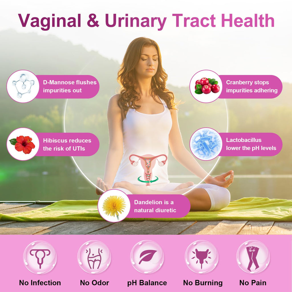 NATURE TARGET Probiotics for Women, 100 Billion CFUs Probiotic with Digestive Enzymes & Prebiotics, Vaginal Probiotics with Cranberry for Urinary Tract Health - FENGGESTORE20