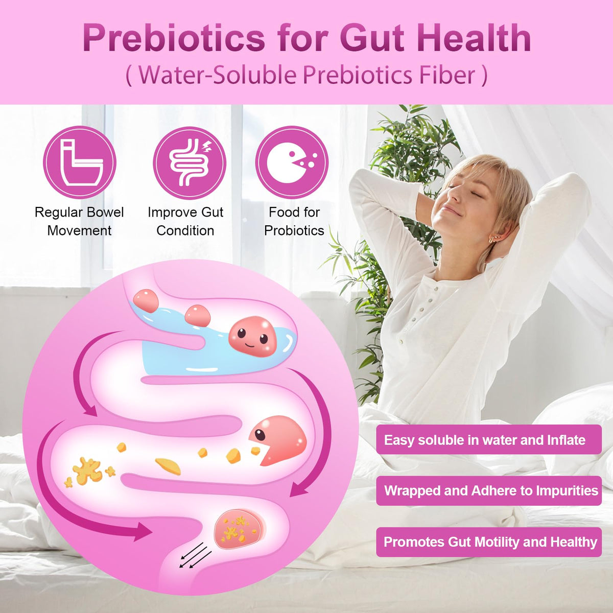 NATURE TARGET Probiotics for Women, 100 Billion CFUs Probiotic with Digestive Enzymes & Prebiotics, Vaginal Probiotics with Cranberry for Urinary Tract Health - FENGGESTORE20