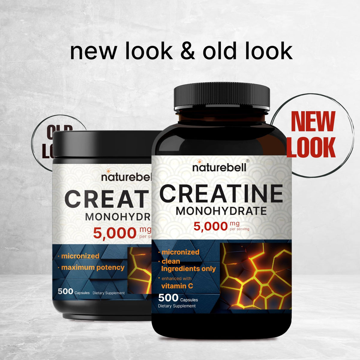 NatureBell Creatine Monohydrate Capsules 5,000mg Per Serving, 500 Count | Micronized, Unflavored Creatine Pills | Pre-Workout & Muscle Strength Support - FENGGESTORE20