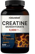NatureBell Creatine Monohydrate Capsules 5,000mg Per Serving, 500 Count | Micronized, Unflavored Creatine Pills | Pre-Workout & Muscle Strength Support - FENGGESTORE20