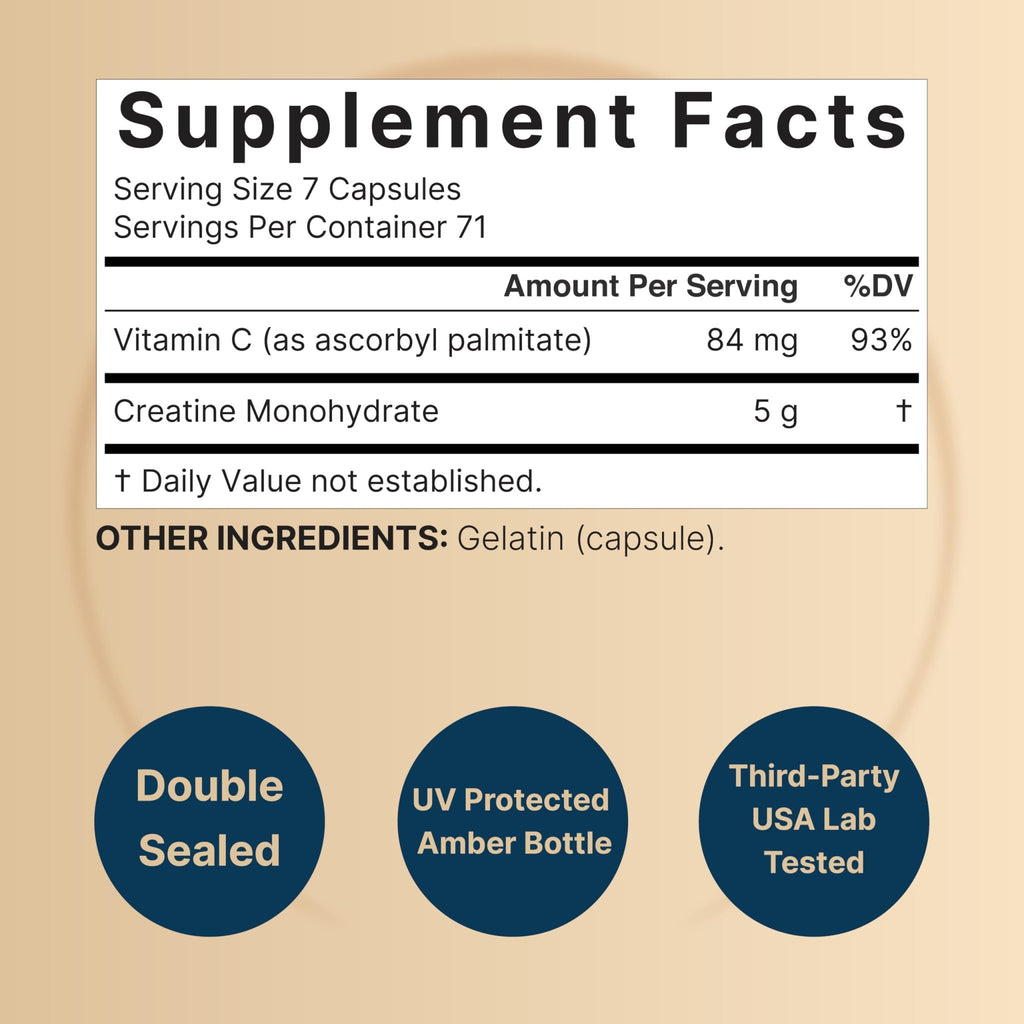 NatureBell Creatine Monohydrate Capsules 5,000mg Per Serving, 500 Count | Micronized, Unflavored Creatine Pills | Pre-Workout & Muscle Strength Support - FENGGESTORE20