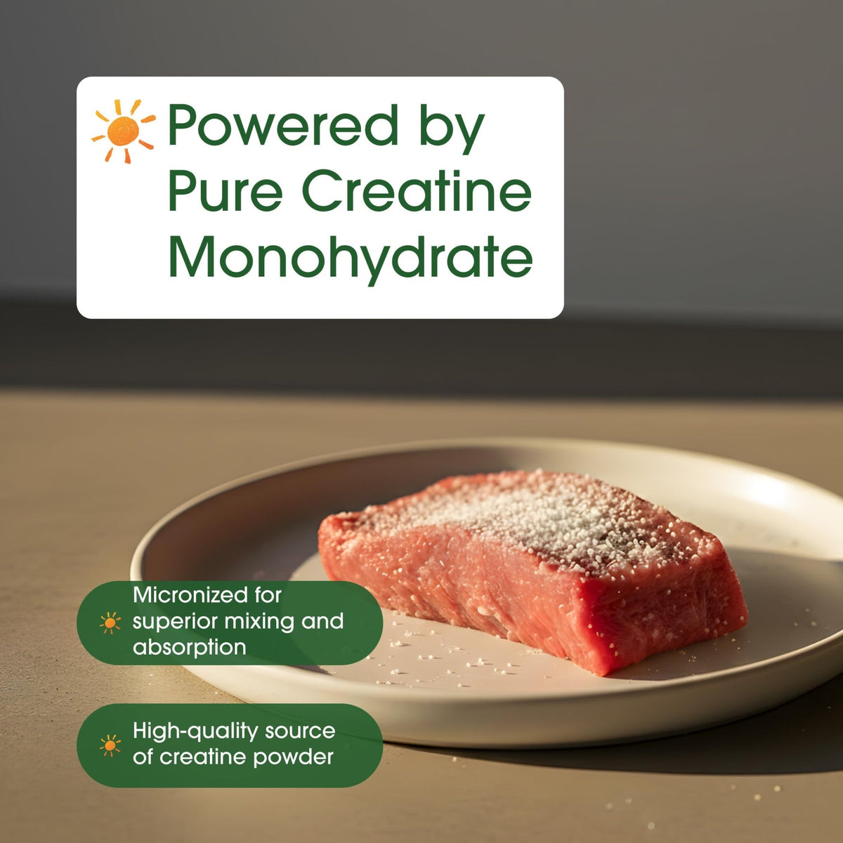 NatureBell Creatine Monohydrate Powder - 500g - Micronized Powder - Delivers 5,000mg Creatine Per Serving - Pre-Workout or Post-Workout Support* - FENGGESTORE20