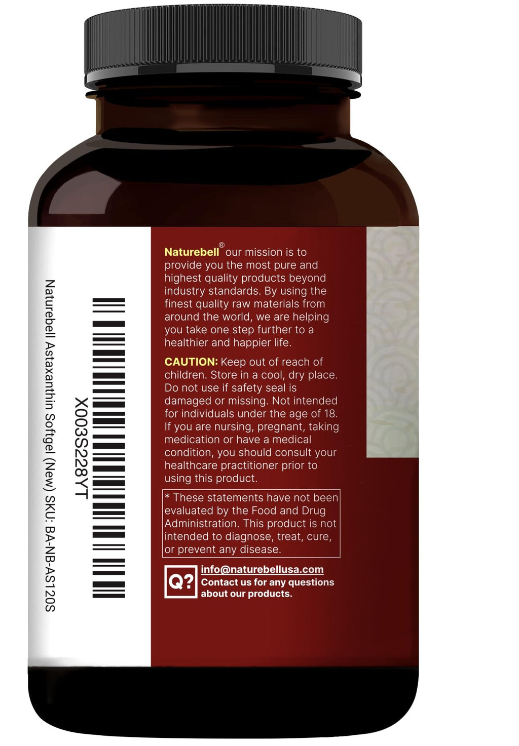 NatureBell Maximum Strength Astaxanthin 12mg, 240 Softgels - 4 Month Supply - Natural Antioxidant from Haematococcus - FENGGESTORE20