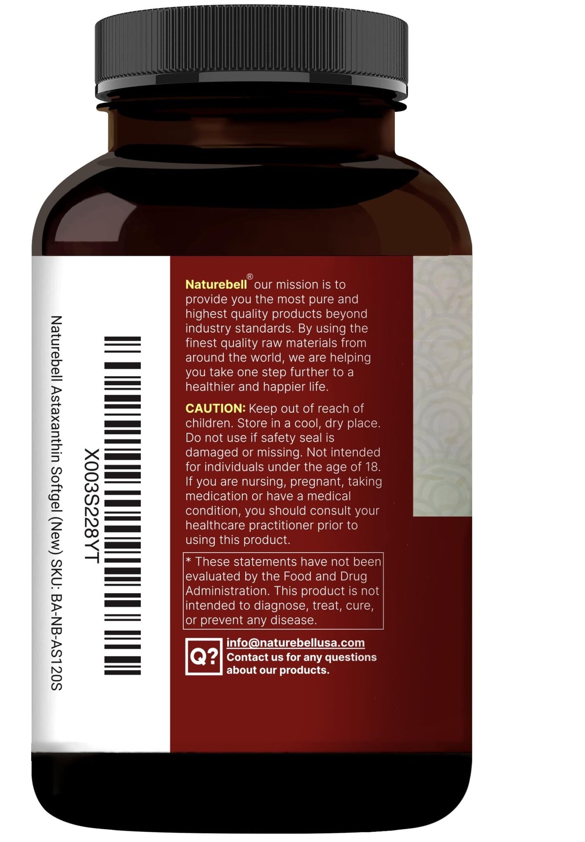 NatureBell Maximum Strength Astaxanthin 12mg, 240 Softgels - 4 Month Supply - Natural Antioxidant from Haematococcus - FENGGESTORE20