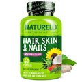 NATURELO Hair, Skin and Nails Vitamins - 5000 mcg Biotin, Collagen, Natural Vitamin E - Supplement for Healthy Skin - FENGGESTORE20