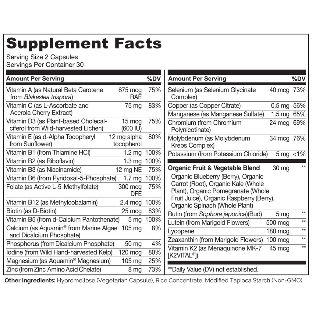 NATURELO Teen Multivitamin - Whole Food Multivitamin for Teenage Boys - Minerals Supplement for Active Kids - FENGGESTORE20