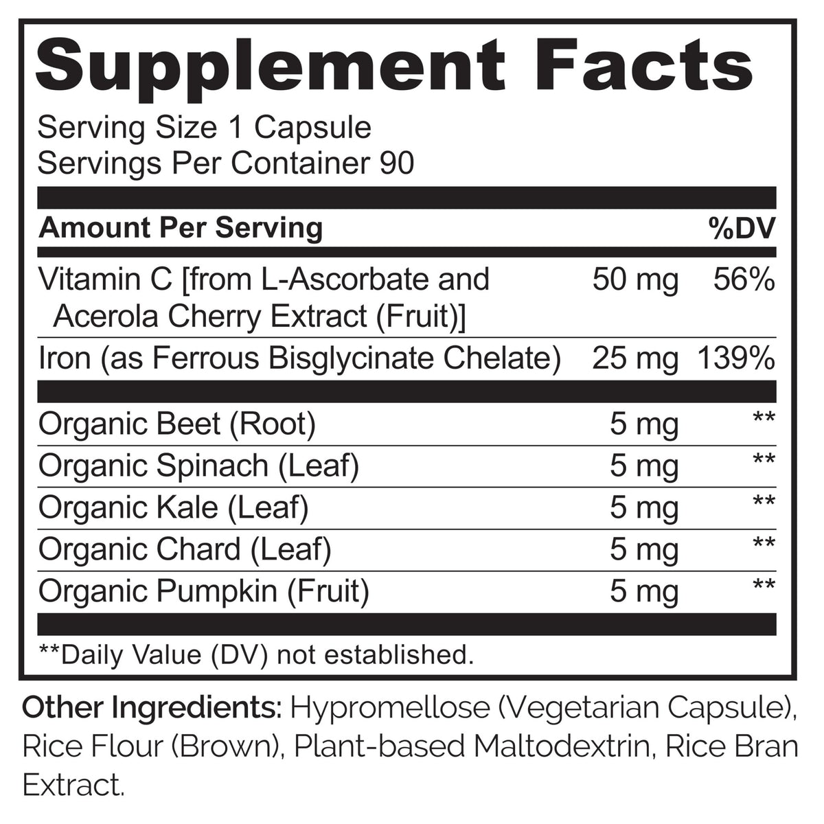 NATURELO Vegan Iron Supplement with Vitamin C and Organic Whole Foods - Gentle Iron Pills for Women & Men with Iron Deficiency Including Pregnancy - FENGGESTORE20