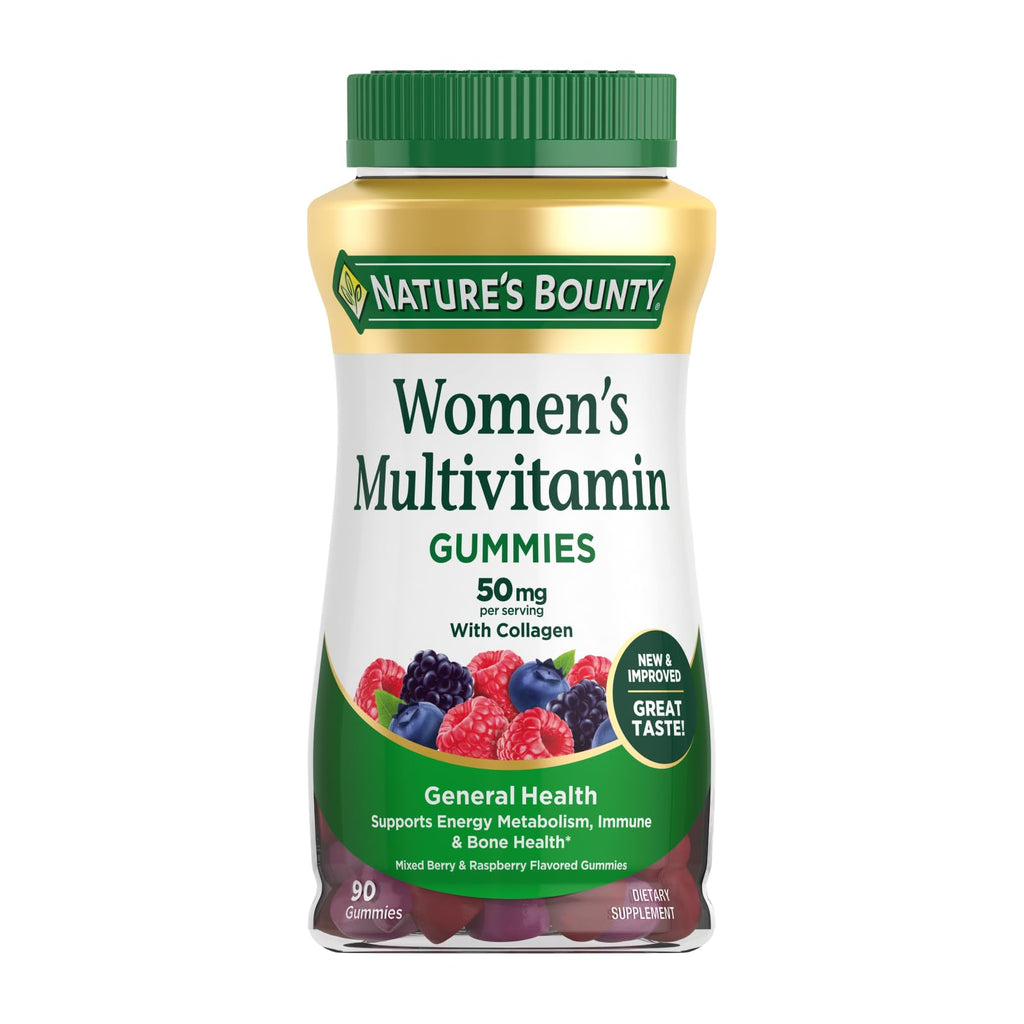 Nature's Bounty Women Multivitamin Gummies, Vitamin Supplements for Adults, General Health, Supports Immune and Bone Health, - FENGGESTORE20