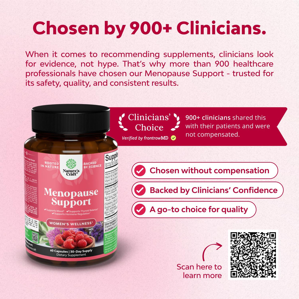 Natures Craft Complete Herbal Menopause Supplement for Women - Female Hormone Balance Capsules for Night Sweats Hot Flashes & Mood Swings with Dong Quai - FENGGESTORE20