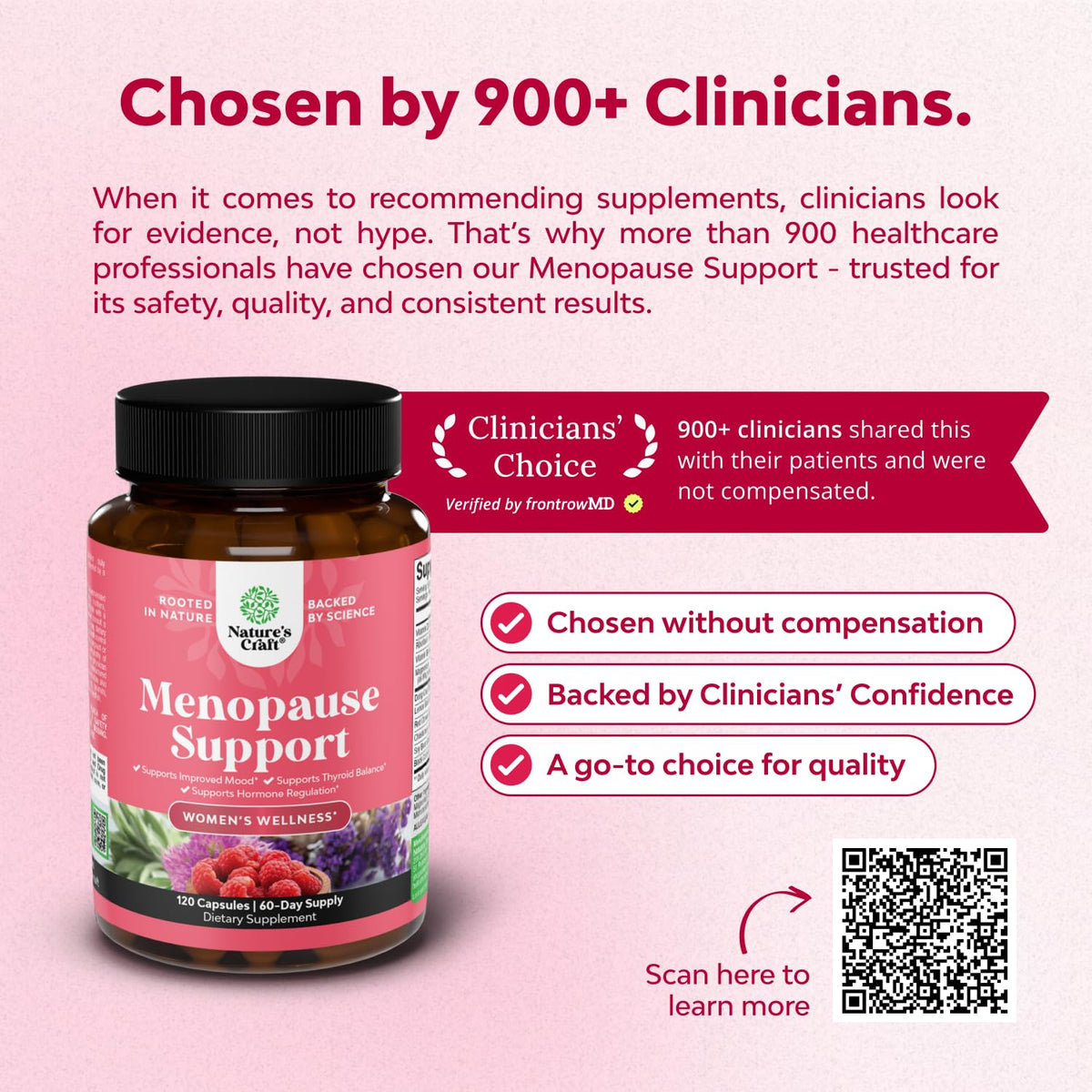 Natures Craft Complete Herbal Menopause Supplement for Women - Female Hormone Balance Capsules for Night Sweats Hot Flashes & Mood Swings with Dong Quai - FENGGESTORE20