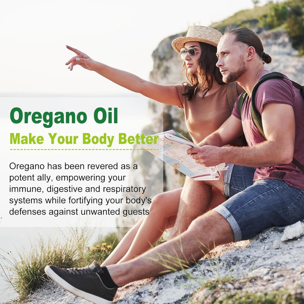 Nature's live Oil of Oregano with Black Seed Oil, 2 in 1 Oregano Supplement for Immune Health, Retains High Concentrated Carvacrol & Thymoquinone - FENGGESTORE20