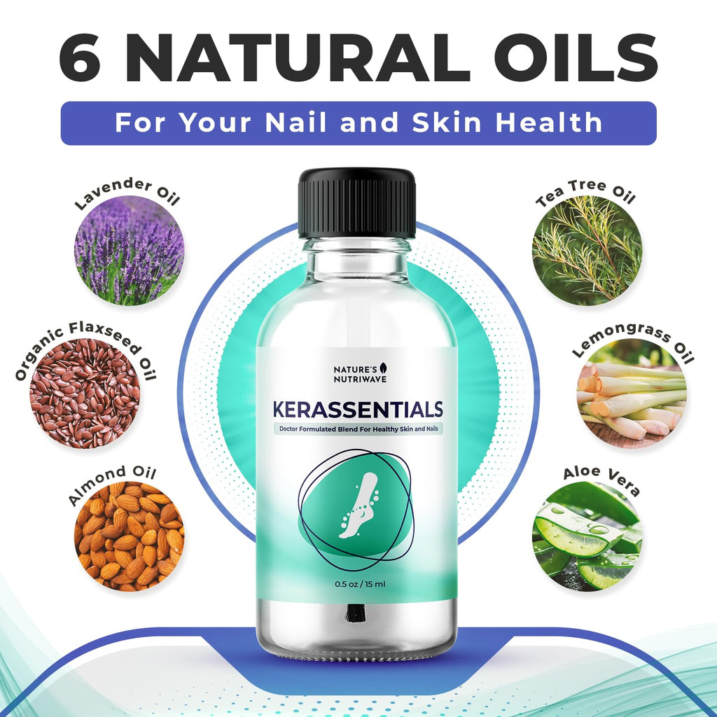 Nature’s NutriWave Kerassentials Oil, 8-IN-1 Plant-Based Formula, Natural Ingredients | Made in USA, No Stimulants - FENGGESTORE20