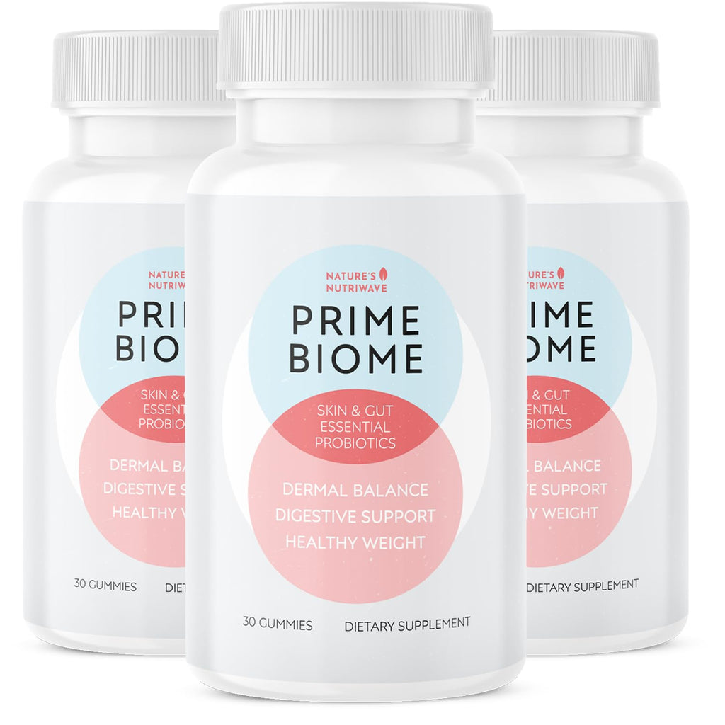Nature’s NutriWave PrimeBiome Probiotic Gummies – Plant-Based Blend with Inulin, Lion’s Mane, Ginger & More– Non-GMO, No Stimulants, GMP Certified – 30 Gummies, 3 Month Supply - FENGGESTORE20