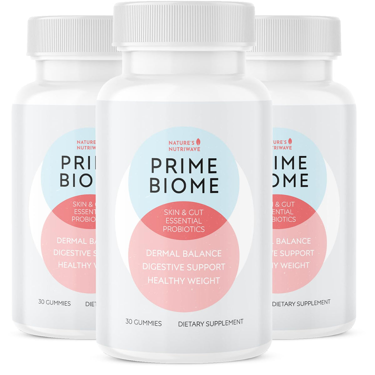 Nature’s NutriWave PrimeBiome Probiotic Gummies – Plant-Based Blend with Inulin, Lion’s Mane, Ginger & More– Non-GMO, No Stimulants, GMP Certified – 30 Gummies, 3 Month Supply - FENGGESTORE20