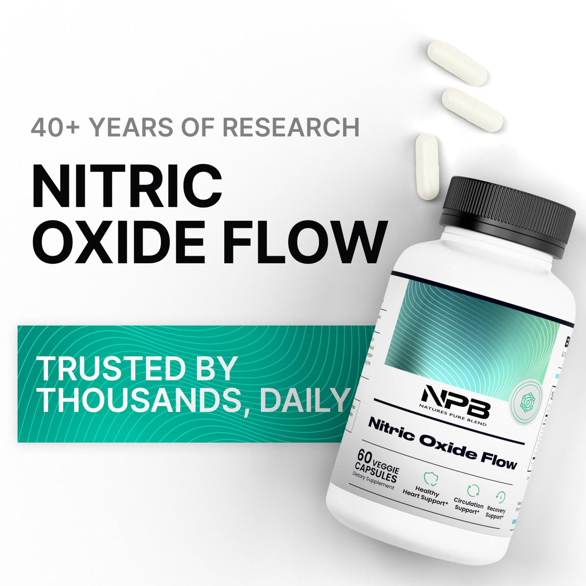 Nature's Pure Blend Nitric Oxide Supplements for Men – L-Arginine L-Citrulline – Heart Support & Flow Circulation Booster – 1500MG L Arginine and L Citrulline, Preworkout, Bodybuilding - FENGGESTORE20