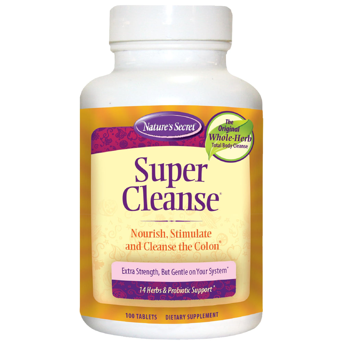 Nature’s Secret Super Cleanse - Extra Strength Colon Cleanse with 14 Herbs & Probiotic Support - Promotes Gut Health Detox Cleanse & Digestive Support - FENGGESTORE20
