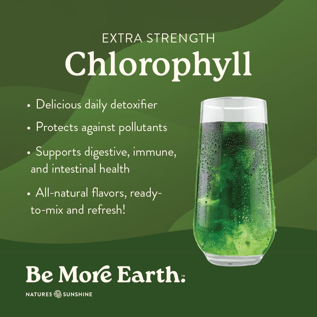 Nature's Sunshine Chlorophyll Stick Packs: Supercharge Your Detox and Boost Gut Health in Convenient, Delicious Stick Packs (Lime Twist) - FENGGESTORE20