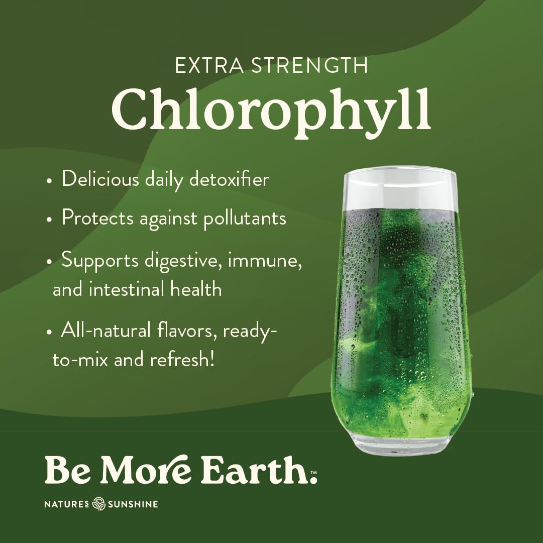 Nature's Sunshine Chlorophyll Stick Packs: Supercharge Your Detox and Boost Gut Health in Convenient, Delicious Stick Packs (Lime Twist) - FENGGESTORE20