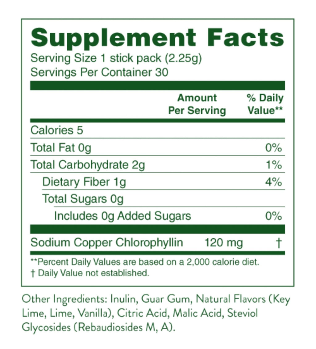 Nature's Sunshine Chlorophyll Stick Packs: Supercharge Your Detox and Boost Gut Health in Convenient, Delicious Stick Packs (Lime Twist) - FENGGESTORE20
