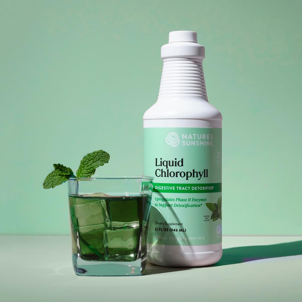 Nature's Sunshine Liquid Chlorophyll Extra Strength - Immunity Support, Detox & Cleanse, Chlorophyll Liquid Drops with Spearmint Oil, - FENGGESTORE20