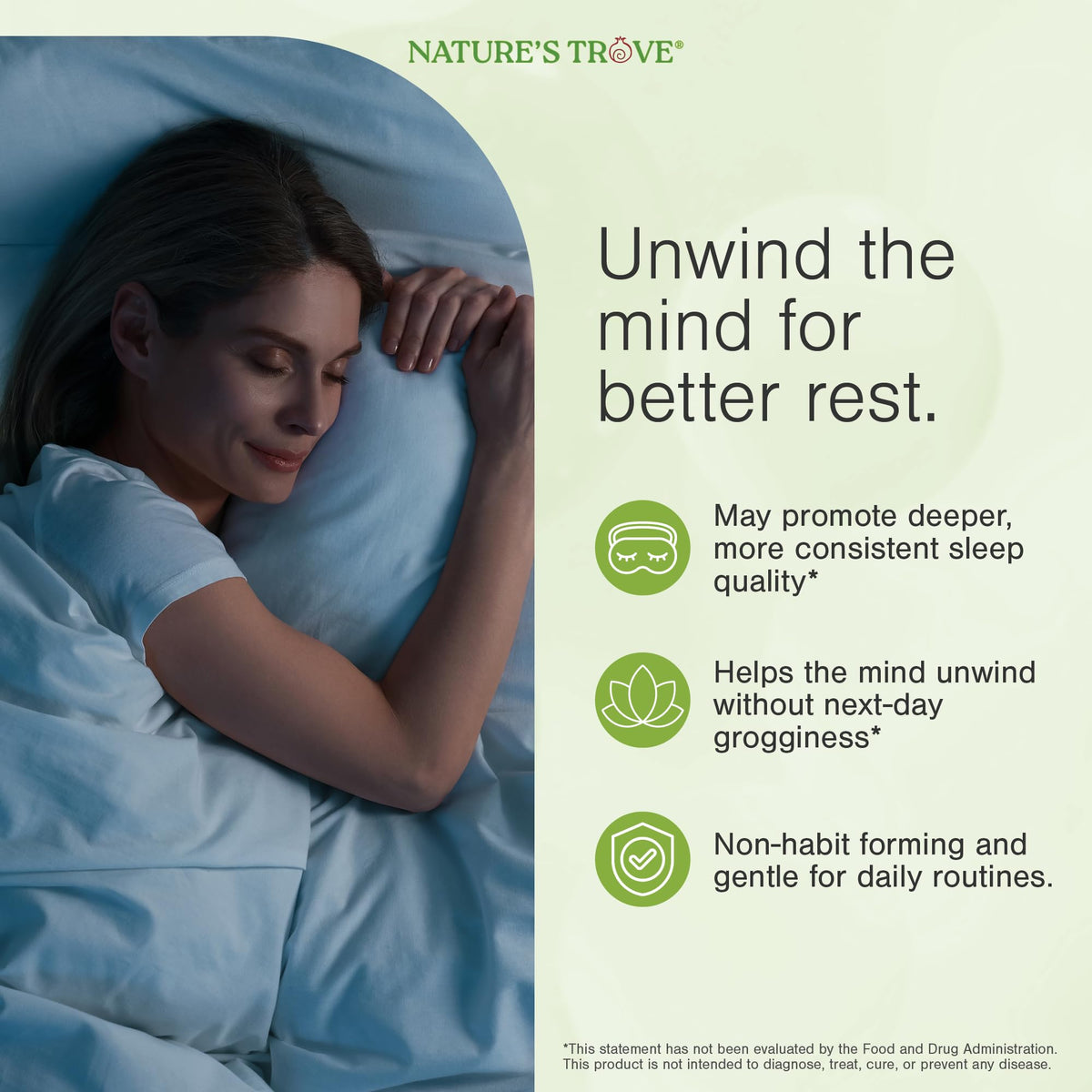 Nature's Trove L-Theanine 200mg 120 Vegetarian Capsules - FENGGESTORE20