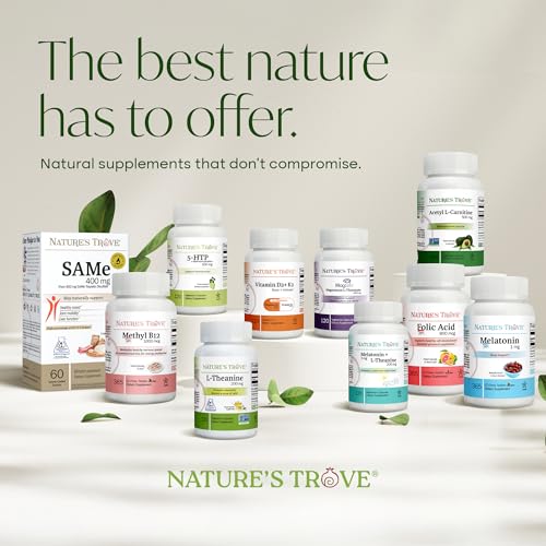 Nature's Trove L-Theanine 200mg 120 Vegetarian Capsules - FENGGESTORE20