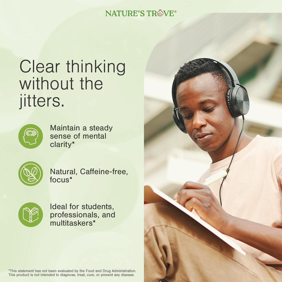 Nature's Trove L-Theanine 200mg 120 Vegetarian Capsules - FENGGESTORE20