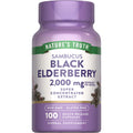 Nature's Truth Black Elderberry Capsules | 100 Count | Super Concentrated Sambucus Extract | Non-GMO and Gluten Free Supplement - FENGGESTORE20