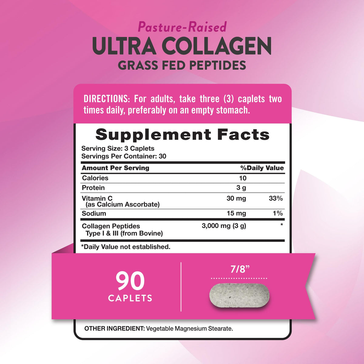 Nature's Truth Collagen Peptides | 90 Caplets | Type 1 and 3 with Vitamin C | Grass Fed, Non-GMO & Gluten Free Supplement - FENGGESTORE20
