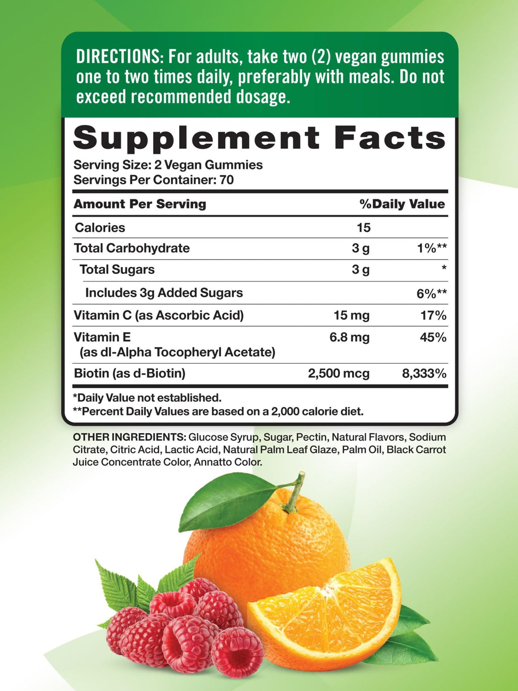 Nature's Truth Hair Skin and Nails Gummies | 80 Count | 2500mcg of Biotin | Vegan, Non-GMO, Gluten Free Supplement | Vitamin for Women & Men - FENGGESTORE20