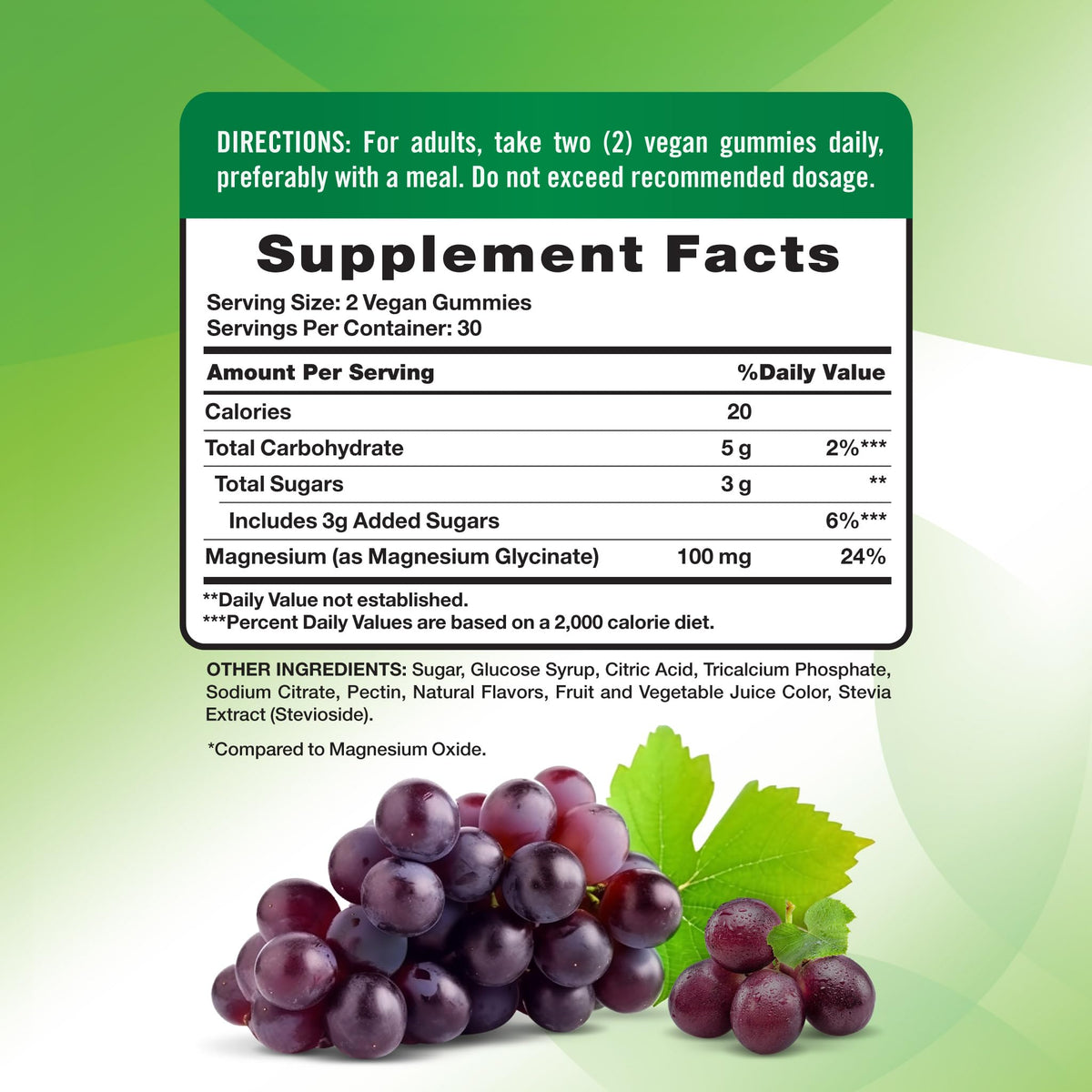 Nature's Truth Magnesium Glycinate Gummies | 60 Count | Sour Grape Flavor | Vegan, Non-GMO & Gluten Free Supplement - FENGGESTORE20