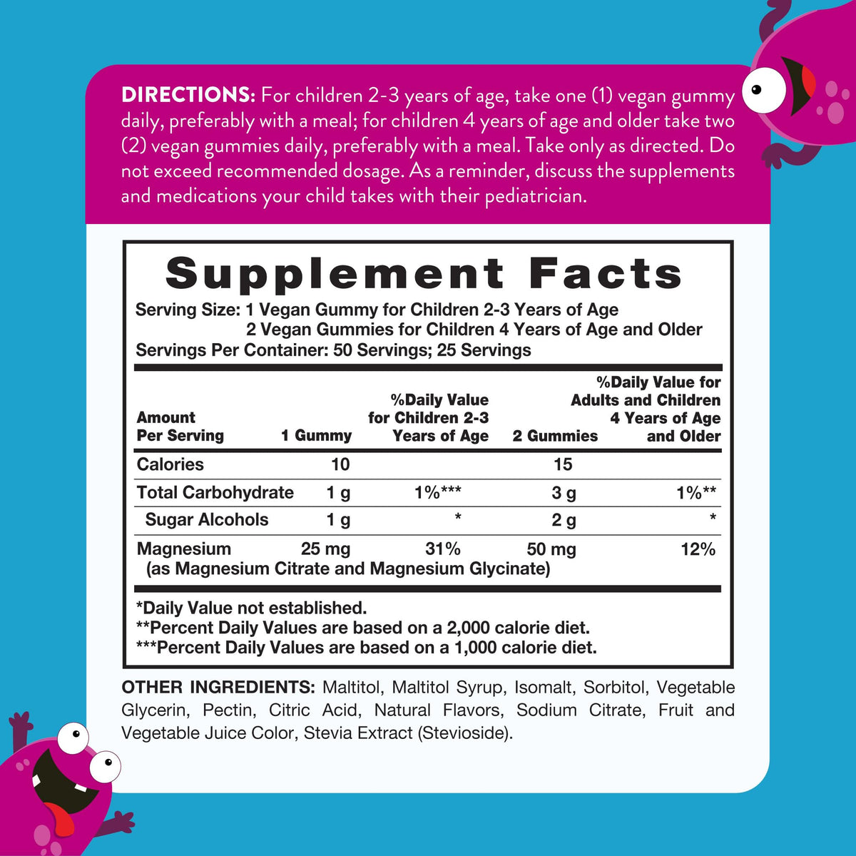 Nature's Truth Magnesium Gummies for Kids | Glycinate & Citrate | 50 Count | Mixed Berry Flavor | Vegan, Non-GMO - FENGGESTORE20