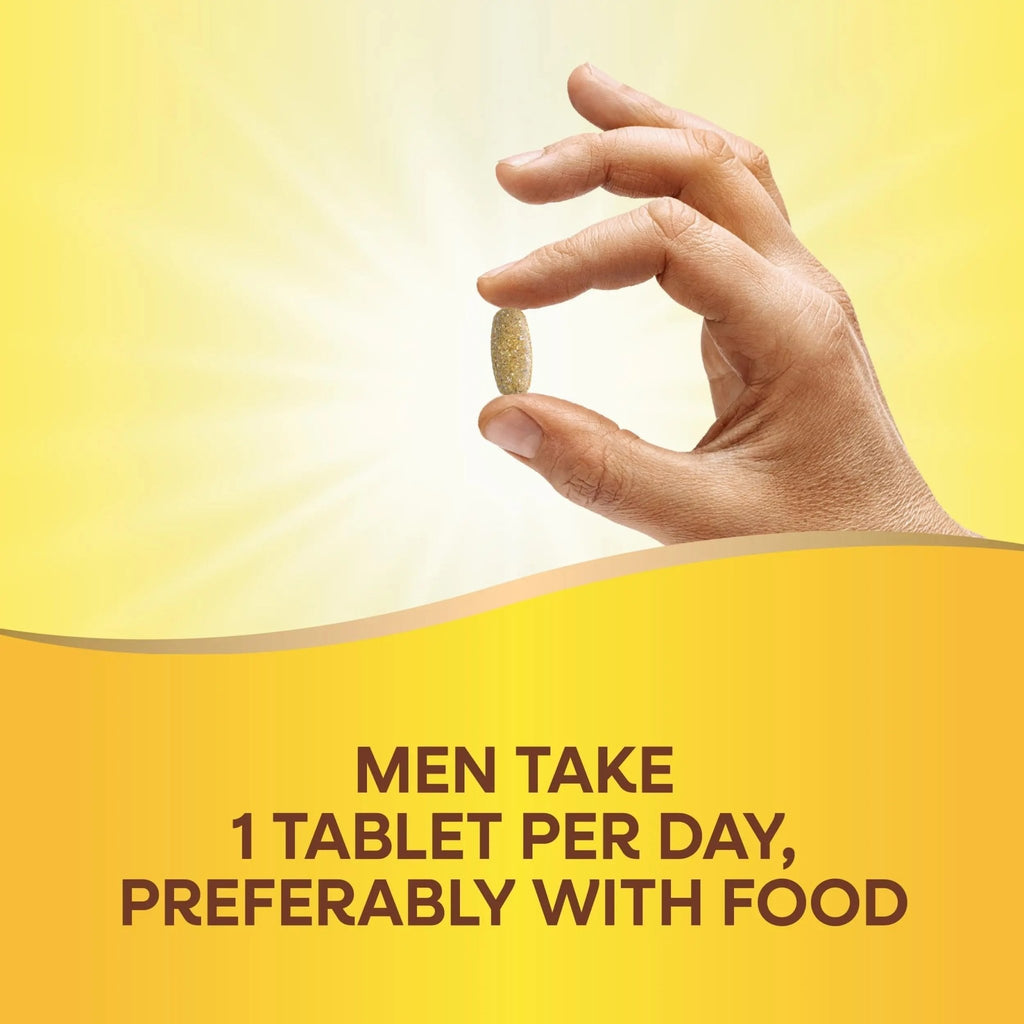 Nature's Way Alive! Men’s 50+ Daily Ultra Multivitamin, High Potency Formula, Supports Healthy Brain, Eyes & Heart - FENGGESTORE20