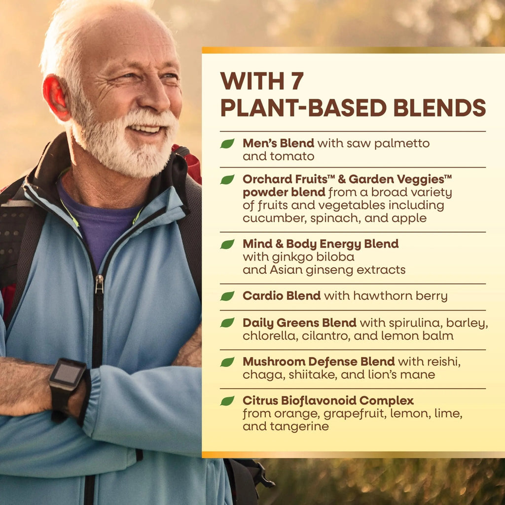 Nature's Way Alive! Men’s 50+ Daily Ultra Multivitamin, High Potency Formula, Supports Healthy Brain, Eyes & Heart - FENGGESTORE20
