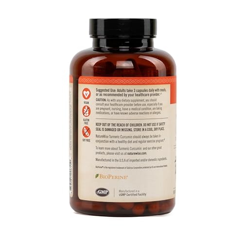 NatureWise Curcumin Turmeric 2250mg - 95% Curcuminoids & BioPerine Black Pepper Extract for Advanced Absorption - Daily Joint and Immune Health Support - FENGGESTORE20
