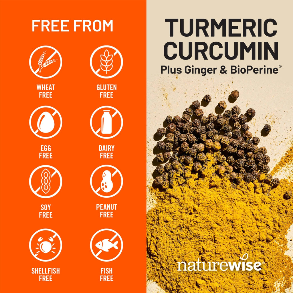 NatureWise Curcumin Turmeric 2250mg - 95% Curcuminoids & BioPerine Black Pepper Extract for Advanced Absorption - Daily Joint and Immune Health Support - FENGGESTORE20