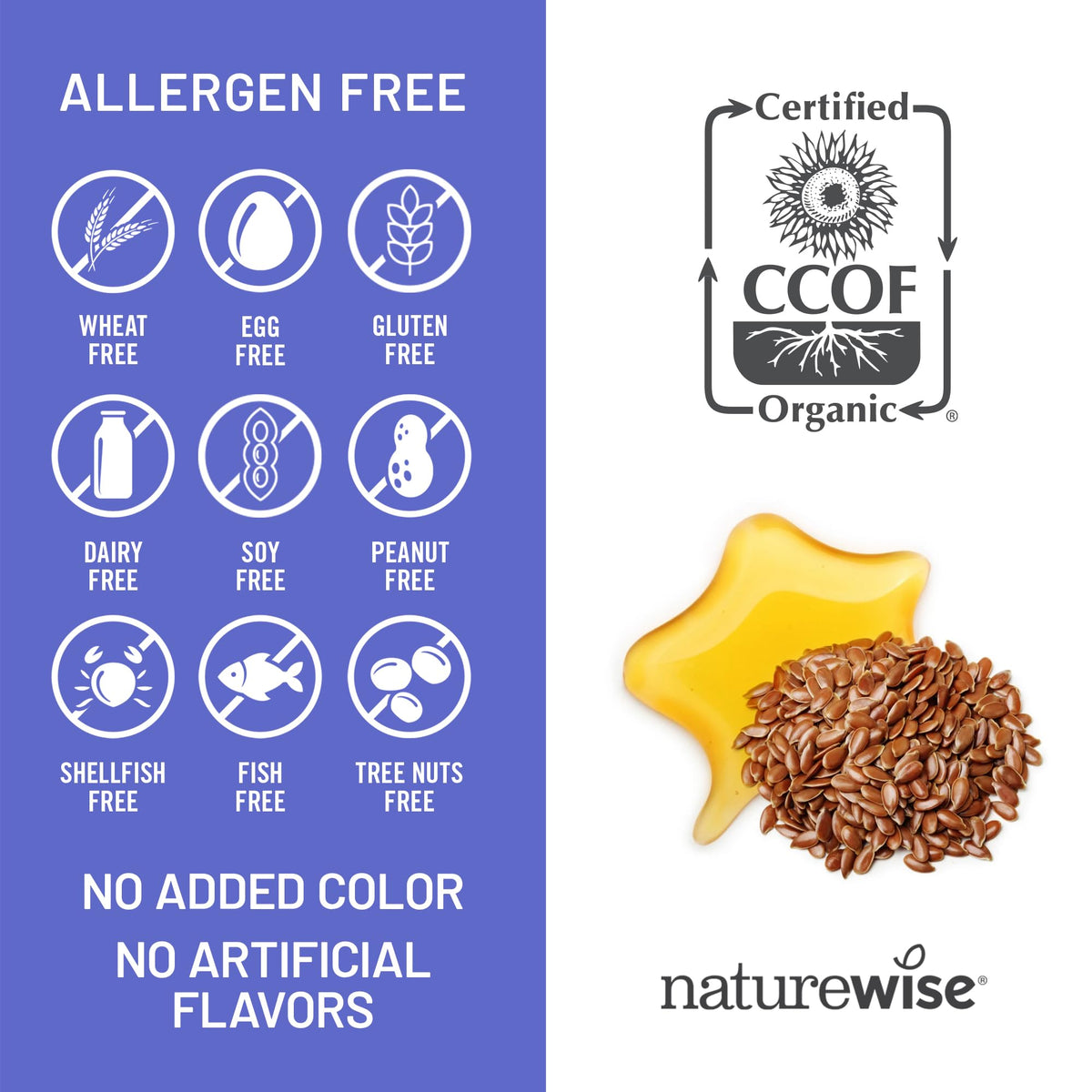 NatureWise Flaxseed Oil 1,242 mg, Fish Free Omega 3 6 9 with 720mg ALA, Dietary Supplement for Heart Health Support - Organic, Cold Pressed, - FENGGESTORE20