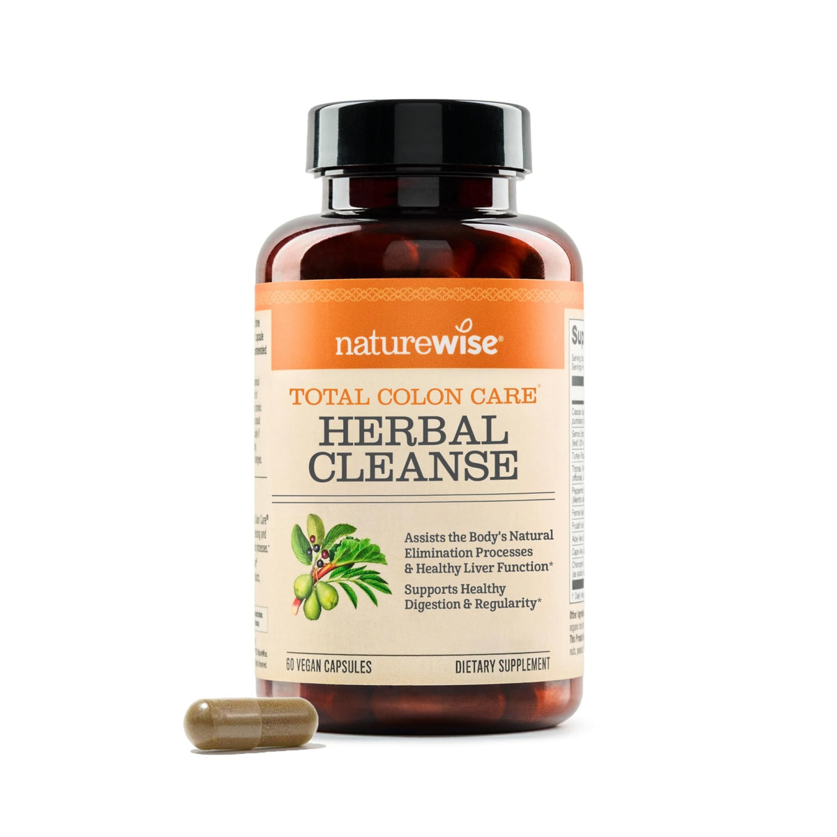 Naturewise Total Colon Care Herbal Cleanse - With Prebiotics, Botanicals, & Antioxidants - for Regular Bowel Movement, Digestion, Gut Health - Vegan, Gluten-Free - FENGGESTORE20