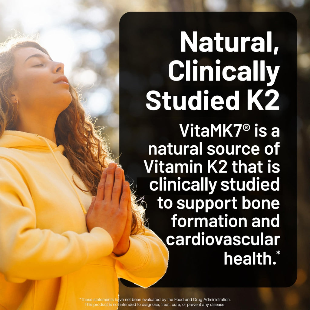 NatureWise Vegan Vitamin D3 + K2 - Natural D3 5000IU + Natural Vitamin K2 100mcg - Bone Support - High Absorption - FENGGESTORE20
