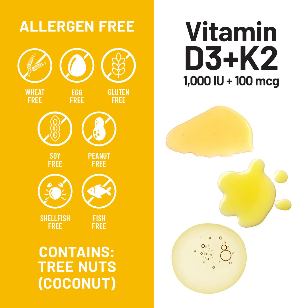 NatureWise Vitamin D3 1000IU + K2 (MK7) 100mcg with Organic Extra Virgin Coconut Oil - Supports Calcium Absorption, Bone & Immune Health - Non-GMO - FENGGESTORE20