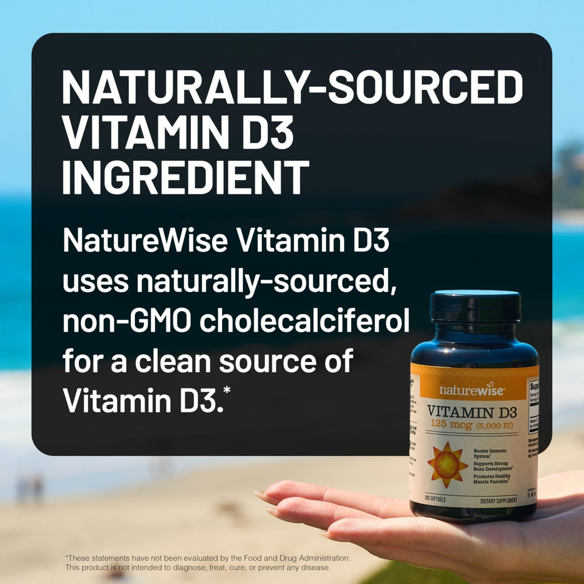 NatureWise Vitamin D3 5000iu (125 mcg) 1 Year Supply for Immune Support, Healthy Muscle Function, and Bone Health - Non-GMO - FENGGESTORE20