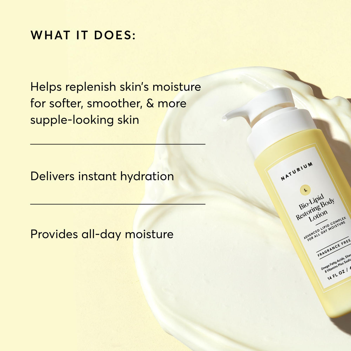 Naturium Bio-Lipid Restoring Moisturizing Body Lotion with Shea Butter, Fragrance Free, 14 oz - FENGGESTORE20